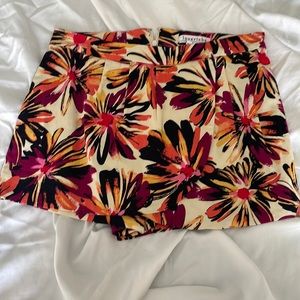 Floral print large skort
